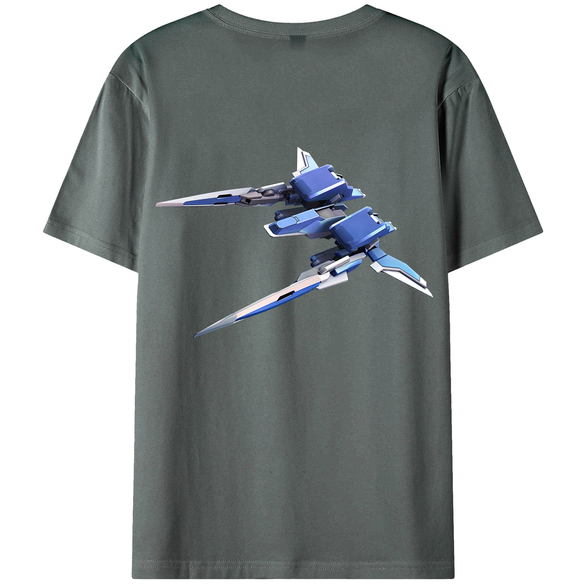 （画像用） 機動戦士ガンダム Mobile Suit Gundam 綿100％ メンズ半袖Tシャツ（バックプリント） 通気性